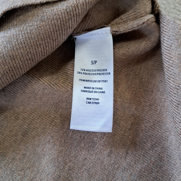 Splendid Sweater V-Neck Camel Tan Neutral Colour Women's Small Tunic Knit Top - Picture 11 of 16